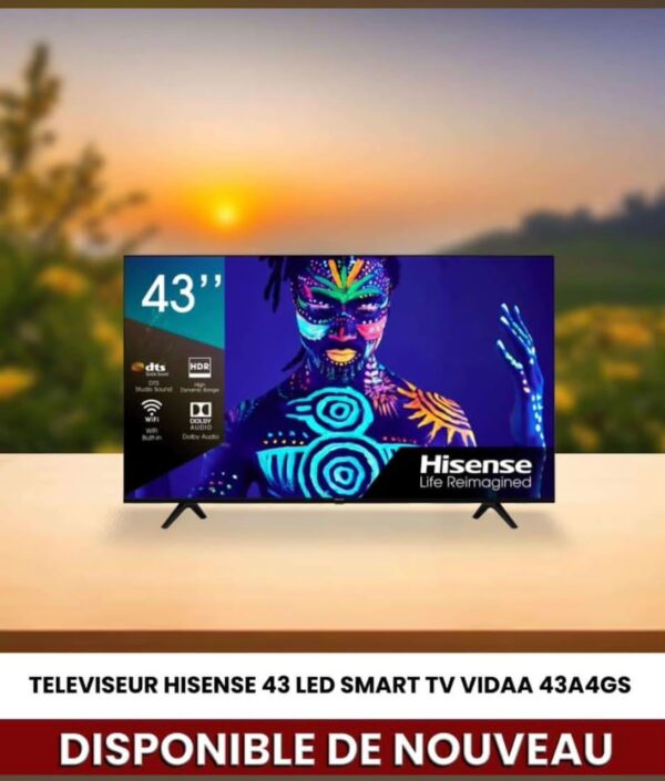 SMART TV HISENSE 43 POUCES-ELECTROMENAGER-MADINA